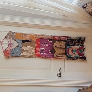 JOHNNY WAS TOKYO PATCHWORK DRESS XS X SMALL